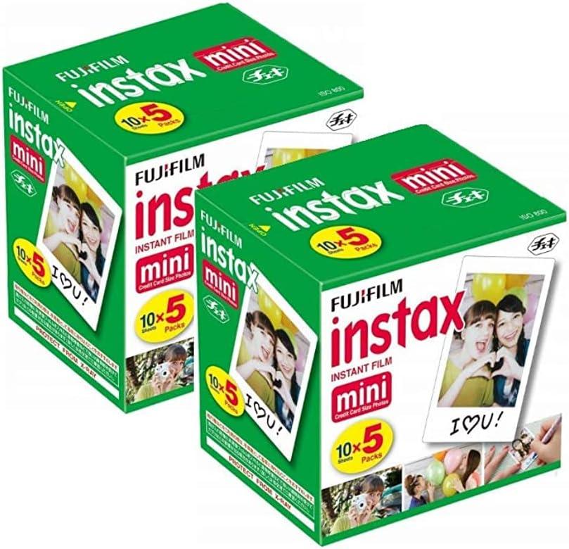 Fujifilm Instax Mini Instant Film, 10 Sheets of 5 Pack  2 (100 Sheets)