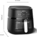 Philips Air Fryer 2000 Series - 13-in-1 functions, 6.6 Quarts, Compact Design with Cooking Window, Black, (NA231/00)