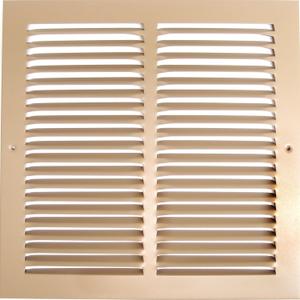 HVAC Premium 24'' x 18'' [Duct Opening] Flat Stamped Steel Return Air Grille - Sidewall and Ceiling - HVAC Vent Duct Cover - Brown [Outer Dimensions: 25.75''w X 19.75''h]
