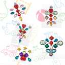 DISSONA Self Adhesive Gems Jewels for Kids Crafts Rhinestones Jumbo Crystal Stickers10 Shapes DIY Size :10mm to 20mm with Glue Stickers in Flat Back for Arts & Crafts Projects (500) Color at Random