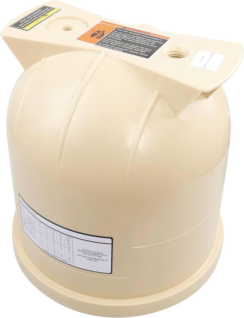 ATRACYPART Pool Filter Lid Replacement for Pentair Clean & Clear CC150 CC75 CC200 Predator  Fits Cartridge & D.E. Models  Replaces 178561 160317 160318 178555  12" Almond Housing Cover
