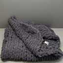 Madison Park Chenille Chunky Knit Handmade Throw Blanket, Luxuriously Soft Gift Blankets, Cottage Style Room Dcor, Lightweight & Breathable All Seasons Throw Blanket for Couch, 50" W x 60" L Grey