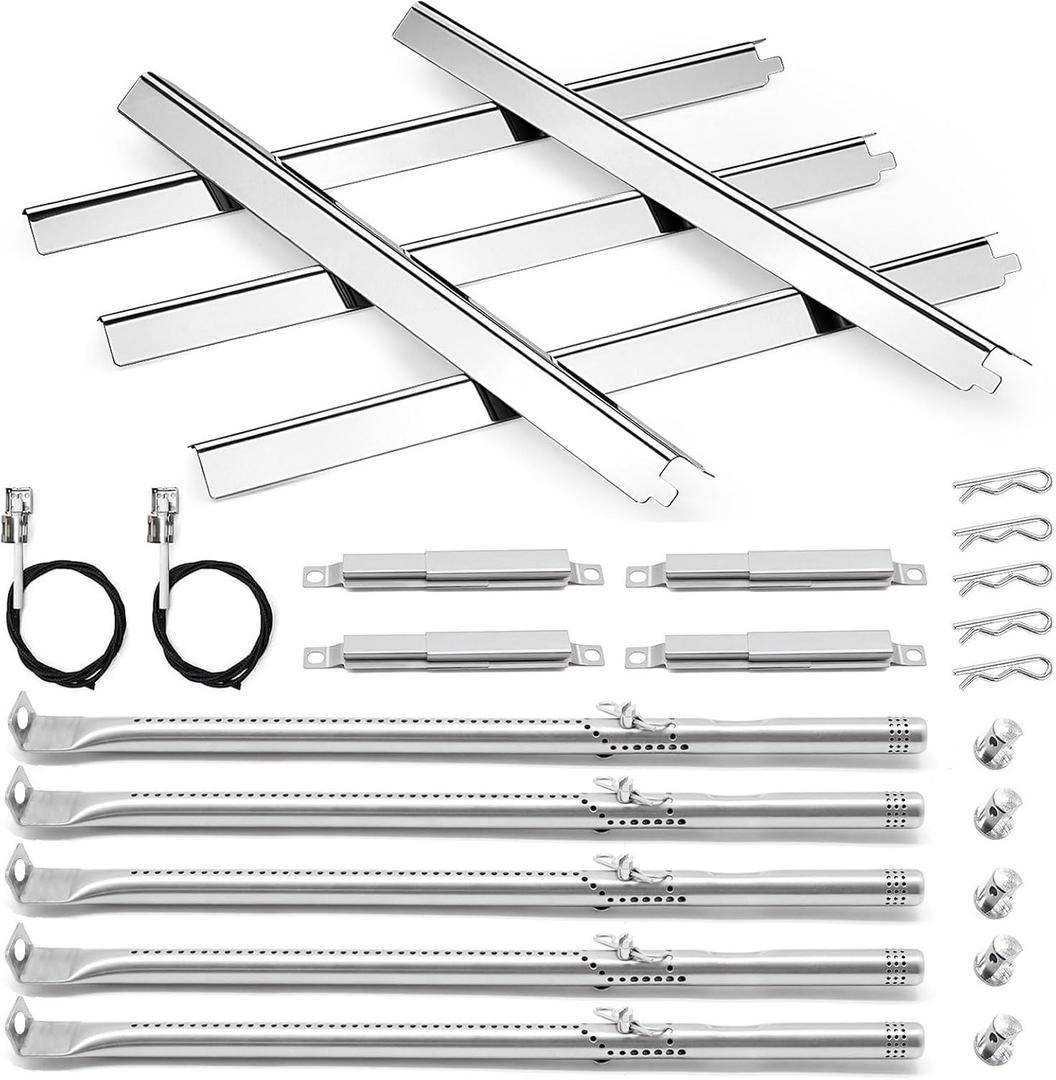 Grill Replacement Parts for Charbroil Performance 5 Burner 463448021 463455021 463229021 463466522 463451022, G325-0002-W1 Heat Tent for Char-broil 463451022 463284022 Grill, Burner Brace & Ignitor