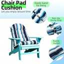 PNP FKJP Adirondack Chair Cushions Set of 4, 44x19x4 Inch, Print | Outdoor Water Resistant Tufted Rocking Chair Cushion, High Back Soft Seat Pad with Ties for Patio Furniture Porch Garden