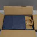 Joybe 50 Pack 5.95x3.25x8 Inch Small Navy Blue Paper Bags with Handles Bulk, Kraft Paper Gift Bags for Birthday Party Favors Grocery Retail Shopping Business Goody Merchandise Craft Blank Sacks