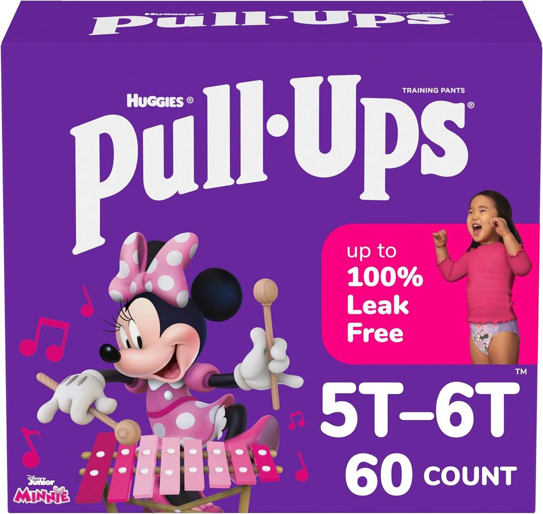 Pull-Ups Girls' Potty Training Pants, Size 5T-6T Training Underwear (46+ lbs), 60 Count Pull-Ups Girls' Potty Training Pants, Size 5T-6T Training Underwear (46+ lbs), 60 Count