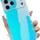BANAILOA Compatible with iPhone 17 Pro Case Rectangle Sparkle,Colorful Blue-Ray Holographic Cute Case Soft Protective Slim iPhone Cover Designed for 17 Pro - 6.3 inch (Blue Light)