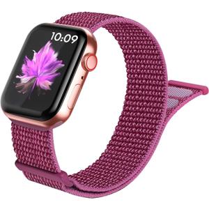 3 x Nylon Sport Loop Bands Compatible with Apple Watch Band 41mm 40mm 38mm 49mm 45mm 44mm 42mm Women Men, Stretchy Breathable Strap for iWatch Series 9 Ultra 8 7 6 5 4 3 2 SE (42,Dragon Fruit