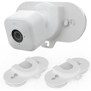Blink Camera Mount with Dual Suction Cup, No-Drill, No Need Adhesive, Mounted on Smooth Surfaces Like Windows, Glossy Tiles, and Wood, 2 Pack for All Blink Camera-White