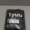 TYUU Black Bathroom Rug, Waffle Bath Mat Non Slip Washable Super Absorbent Quick Dry Boho Farmhouse Bathroom Decor, 36"x24"/ 3'x2' Black