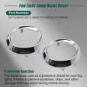 FZJDSD 1 Pair Fog Light Lamp Bezel Cover 52713-08020 52712-08020 Compatible with Toyota Sienna SE 2011 2012 2013 2014 2015 2016 2017 Fog Light Lamp Bezel Cover Chrome Trim Rings # TO1038150 TO1039150