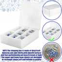 Dandat 8 Pcs Mini Chinoiserie Bud Vases Ceramic Blue and White Floral Chinese Porcelain Vase Set for Shelf Table Centerpieces Home Decor(Vintage)
