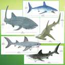 Safari Ltd. Shark Toy Set - Figurines of Great White, Tiger, Whale Shark, Hammerhead, and Mako - Play Set for Boys, Girls & Kids 3+