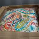 Outdoor Chair Cushions Set of 4, Water Resistant Patio Chair Pads with Ties, Seat Cushions for Home Garden Furniture Decoration, 16"x17", Pretty Paisley