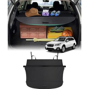 Powerty Cargo Cover for 2015-2018 2019 Subaru Outback Accessories Trunk Cover Retractable Trunk Shielding Shade Cargo Luggage Cover No Gap (Only for Power Liftgate)