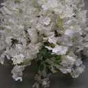 Pauwer Wisteria Hanging Flowers 24 Pack Fake Flower Garland Artificial Wisteria Vines Rattan Silk Flower String Wedding Party Wall Decorations,White