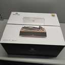 ANGELS HORN Vinyl Record Player, Bluetooth Turntable with Built in Speakers Phono Preamp, High Fidelity Turntables for Vinyl Records with Magnetic Cartridge AT-3600L, Belt Drive 2-Speed (Walnut Wood)