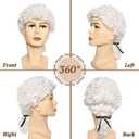 Founding Fathers Costume Colonial Style Judge Wig Lace Jabot and Cuffs Set, Perfect for Halloween, Cosplay, Party (White)