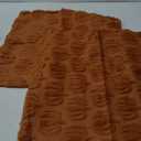 AVOIN colorlife Fall Pumpkin Caramel Throw Pillow Covers, 18 x 18 Inch Seasonal Autumn Thanksgiving Harvest Decoration Soft Plush Faux Fur Jacquard Cushion Case Decoration for Sofa Couch Set of 2