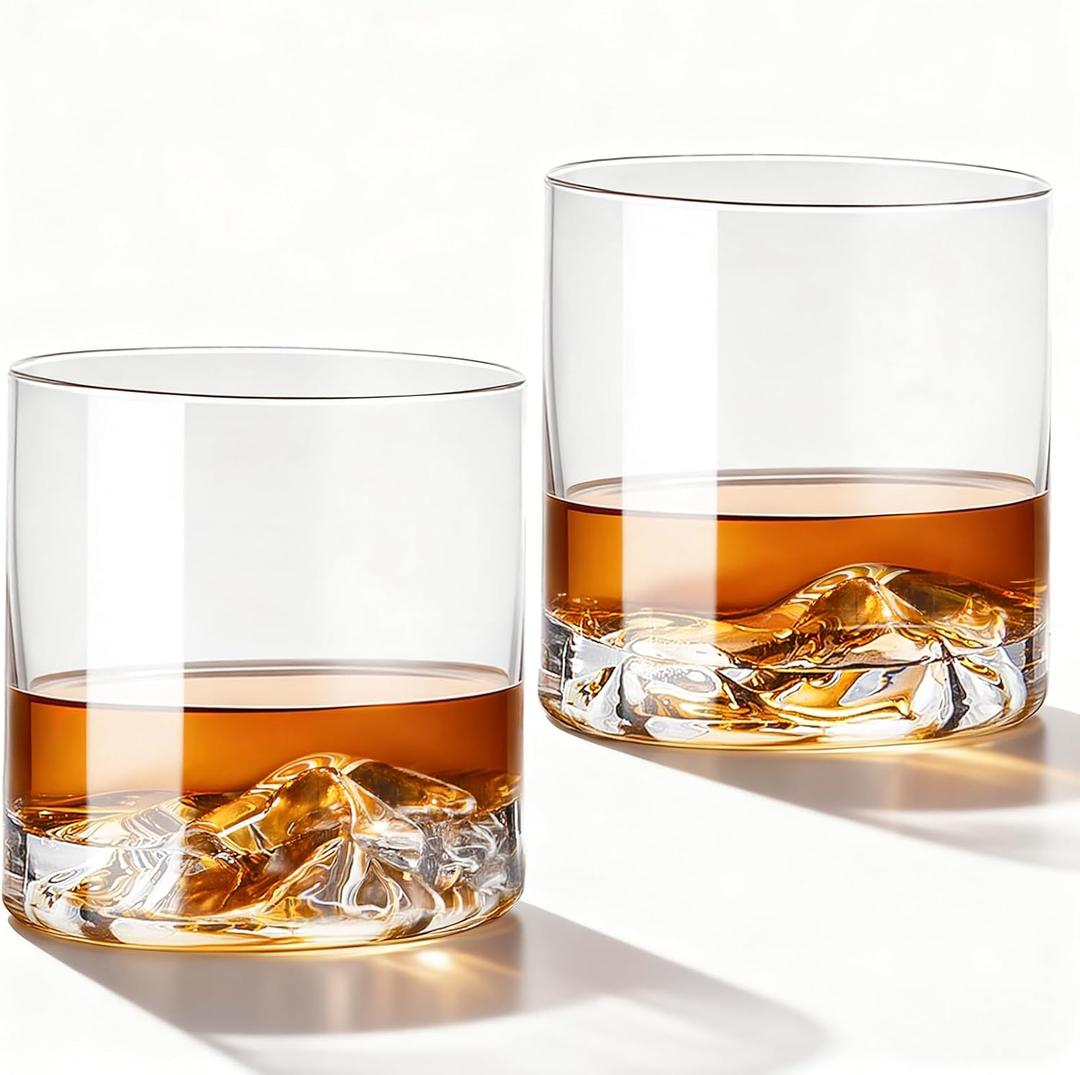 Whiskey Glasses Set of 2 Pack,Old Fashioned Glasses Rocks Glasses for Bourbon,Scoth,Cocktail