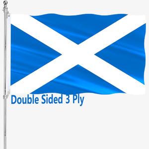 Scottish Scotland Flag 3x5 Double Sided Outdoors Heavy Duty 210D Polyester and Durable Canvas Header with 2 Brass Grommets Scottish National Flags 3 X 5 Ft, Cuba Flag
