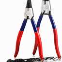 Lock Ring Pliers Set - 8" & 11" Retaining Ring Pliers with Right Angle Tip