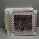 KINLINK 16x16 Picture Frames 4 Pack Natural Solid Wood Square Frames