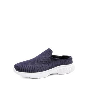 Dream Pairs Mules for Women Shoes Slip on Sneakers Knit Flats Lightweight Breathable Comfortable Walking Shoes,Size 10,Navy-Knit,SDML2201W