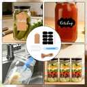 QAPPDA 32 OZ Glass Jars with Lids Set of 12,Clear Wide Mouth 1000ML Glass Mason Jar with Airtight Lid,Durable Glass Food Storage Canning Jars for Pickles,Jams,Preserving