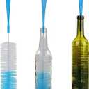 3-Pack Long Bottle Cleaning Brush for Narrow Neck Beer, Wine, Flask, Thermos, Sportwell, Pitcher, Brewing Bottle Cleaner, 16 Inches (Blue)