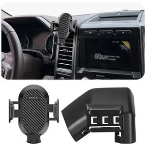 AOUKKL Car Phone Holder Fits for Ford F-150 F150 2015-2020 Accessories(Fits for Air Outlet with Reflective Decoration),Thick Cases Friendly,Cell Phone Mount for 4.7-7 in Phones,360 Degree Rotation