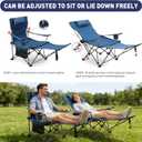 Zero Gravity Chair, Reclining Camping Chair with Padded Pillow, Cup Holder, Storage Pocket & Carry Bag, 4-in-1 Portable Camping Recliner for Outdoor, Beach, Garden, and Backyard - Black Mesh