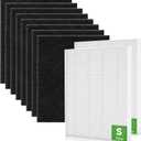 C545 Replacement Air Filters Compatible with Winix C545 Air Purifier, Ture Air Filter S, Part number 1712-0096-00 | 2522-0058-00,2 H13 True & 8 Activated Carbon Filters