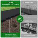 33FT Landscape Edging 4 in Tall with 45 Spikes, Garden Edging Border and 1 Hammer, Plastic Landscape Edging Border Lawn Edging for Landscaping, Flower Beds, Yard