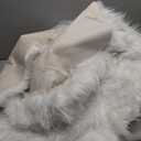 63 inches Wide Fall into Water Plush Fabric,Used for Performance Costumes, Animal Fur Costumes White