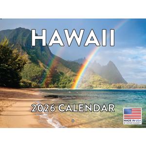 Hawaii Calendar 2026 Hawaiian Tropical Gifts Beach Maui Kauai Wall 12 Month Monthly HI Scenic Souvenirs Hawaiian Themed Gifts | American Made In The USA