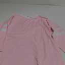 Womens 3/4 Sleeve Fashion Crewneck Tops Patchwork Blouse Casual Loose Comfy Shirt (X-Large, 1 Baby Pink)