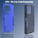 Case for Galaxy S23 Plus Case, for Samsung S23+ 5G SM-S916U with Tempered Glass Screen Protector, Hybrid Dual Layer Shockproof Rugged Protection Cover for Samsung Galaxy S23+ Navy Blue