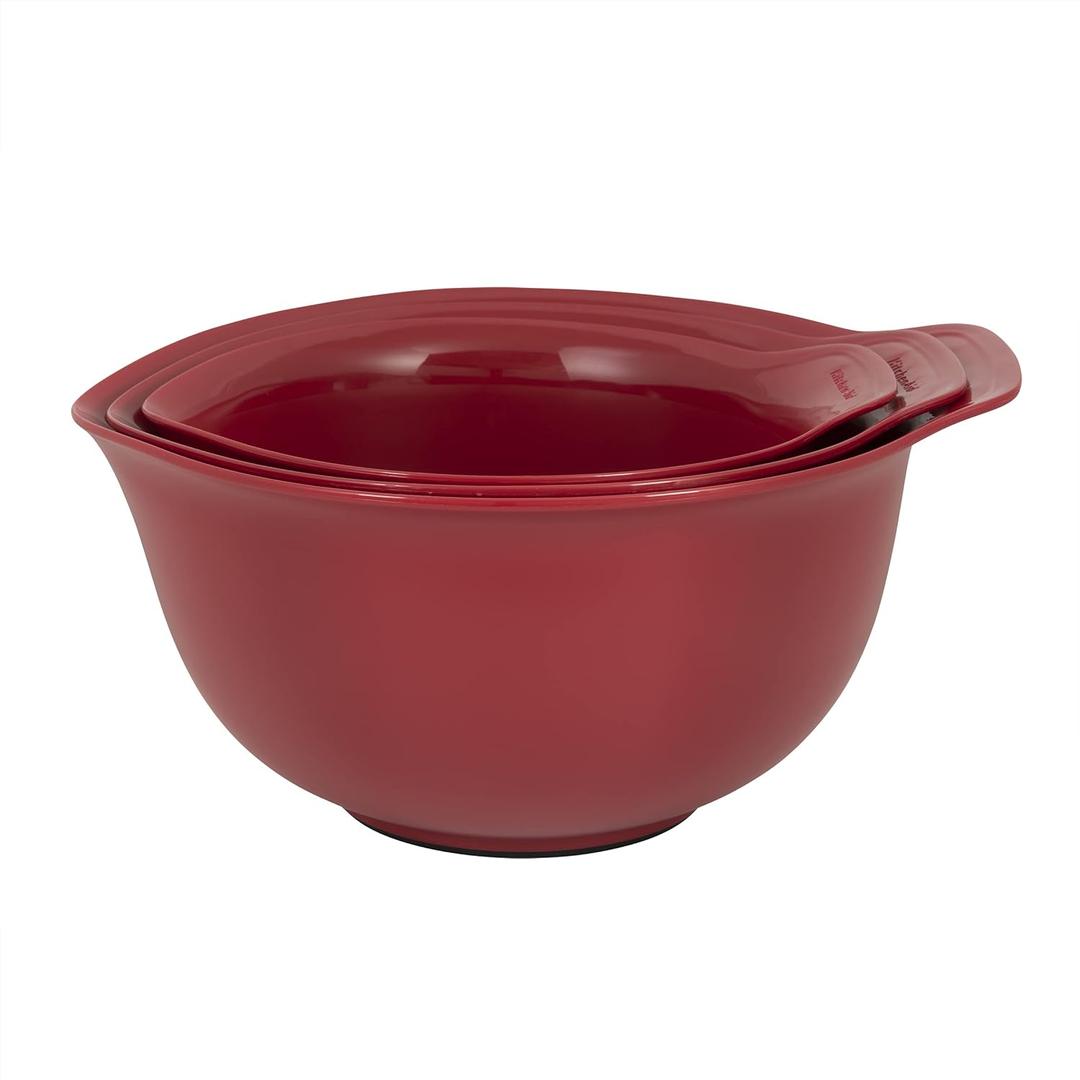 KitchenAid Universal Mixing Bowls, Set Of 3, Empire Red