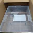 Superio Clear Storage Bin with Lid, Large Stackable Container with Lid, 60 Quart Wheeled Storage Box for Home, Garage, Storage (26.75"x18"x10.5")