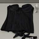 Carnival Women's Full figure Seamless Molded Sheer Corset Bra (32C, Black)