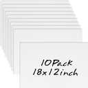 10 Pack 18'' x 12'' White Corrugated Plastic Sign Blank Board Double Sided for Garage Sale, Rent, Birthday Party, Guidepost Decorations