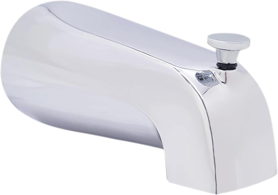 Westbrass Nose Diverter 5-1/2" Tub Spout, Polished Chrome, D311-26