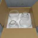 4 Pack Clear Glass Shade Replacements, Bell Shaped Glass Shade Covers for Ceiling Fan Light Fixture, 4.92"High, 4.72"Diameter, 1.65 "Fitter, High Transmittance Globe Lampshades for Vanity