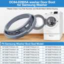 Upgraded DC64-02805A Washer Door Boot Seal Compatible with Samsung Washer Seal Replacement Parts Door Diaphragm WF393BTPARA/A2, WF395BTPASU/A2, WF395BTPAWR/A2, WF405ATPAWR/A2, WF405ATPASU Door Gasket