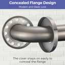 Stardrix 36-Inch ADA Compliant Grab Bar, 1.5" Diameter, Concealed Mounting Flanges, Handicap Friendly, Commercial & Residential Bathrooms, Brushed Stainless Steel
