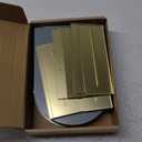 Gold Mirror Arch Table Numbers 1-10 with Stand, 10 Pack 5x7 Inch Gold Mirror Acrylic Signs with White Numbers, 3D Arched Acrylic Table Numbers for Wedding Reception