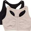 Fruit Of The Loom Sport Bra Black and Beage, Size: 38