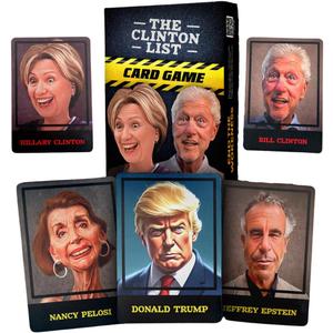 The Clinton List Card Game  from The Creators of The Legendary Trump Poker Cards  Made in The USA  Dark Humor Party Game for Patriots  Adult Political Card Game