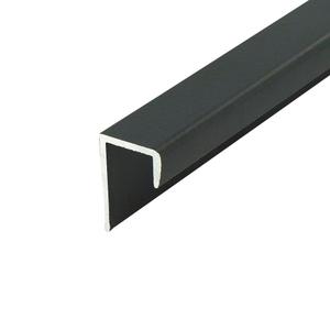 Outwater Aluminum J Channel Fits Material 1/2 Inch Thick Black Aluminum Cap Moulding 36 Inch Length (Pack of 4)